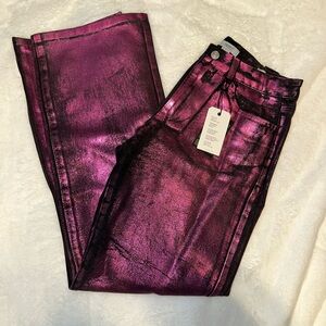 Forever 21 pink shine black jeans